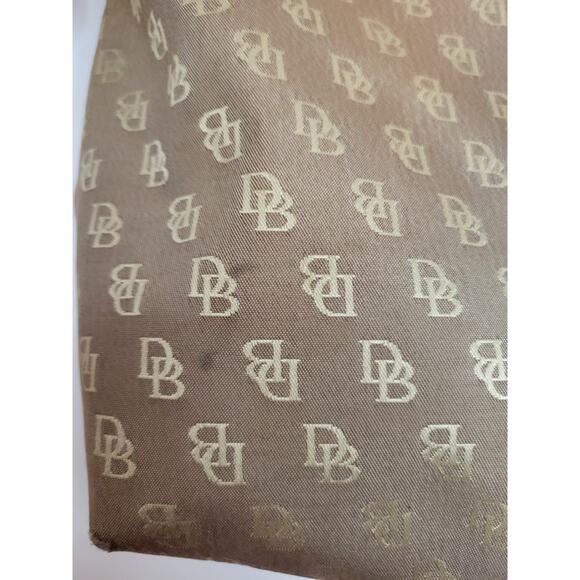 Authentic Dooney & Bourke Brown Canvas Leather Handbag with Dust Bag - Picture 4 of 10